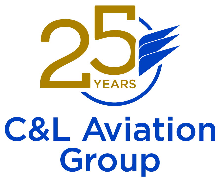 25 year logo - stacked - no background - C&L Aero