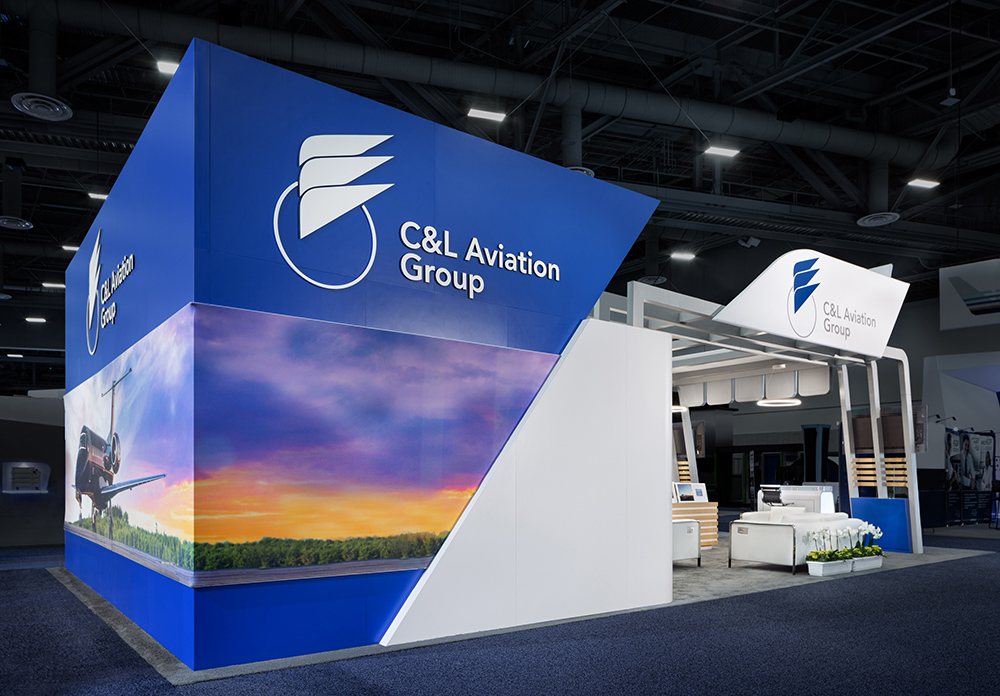 C&L Aviation Group Tradeshow booth 