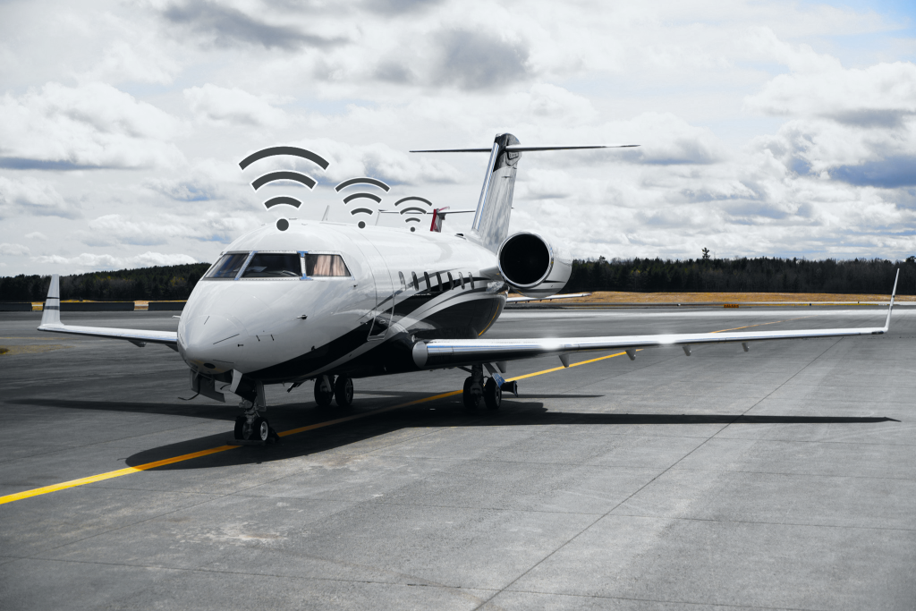 cabin connectivity (aircraft with Wi-Fi illustrations)